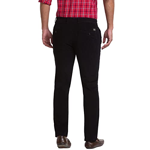 Image of Colorplus Men's Cotton Blend Solid Pattern Contemporary Fit Flat Front Casual Trouser