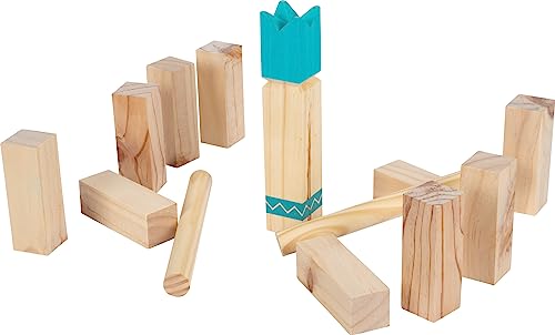 small foot Compact Kubb Viking Game "Active", made of wood, popular outdoor throwing game for the whole family 12401 - Image 2