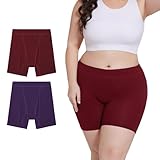Allbase Incontinence Underwear for Women Washable Period Boxers Briefs Heavy Flow Leakproof Overnight High Absorbency Menstrual Postpartum Bladder Control Boyshorts Panties 3X-Large Pack of 2
