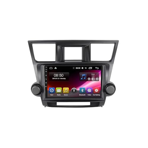 Écran Tactile Audio de Voiture pour Toyota Highlander 2009-2012 Bluetooth Voiture Stéréo WiFi Récepteur Radio FM USB Lien Miroir Auto Navi, 4 Nuclear...