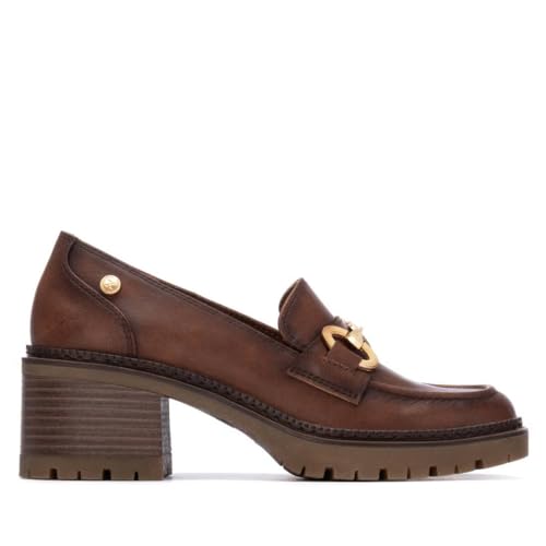 XTI - Mocasines Mujer Camel - Calzado Cómodo y Versátil - Moda Casual - Modelo 14427402 (Talla 38)