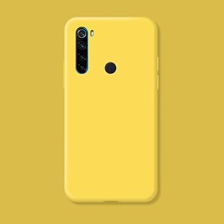 Oynyiqi Carcasa de Silicona Suave de Color sólido Caramelo para Xiaomi para Redmi Note 8T 8 7 7A 6 6A 5 Pro Funda de teléfono Mate de TPU Suave para Redmi Note 9 9S, Amarillo, para Redmi Note 8T