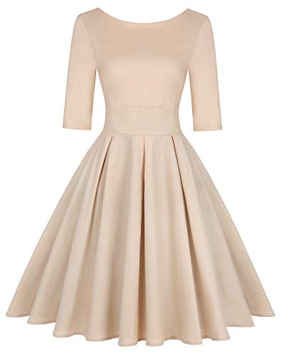 Image of MINTLIMIT Women's 1950s Retro Vintage Cocktail Party 3 /4 Sleeve Swing Dress