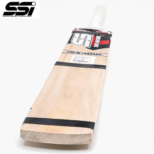 Image of SSI SX-800 Cricket Bat | Popular Willow Tennis Ball Bat | Full Size Natural Finish | Lightweight Power Hitting | Ideal for Practice & Matches