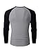JMIERR Mens Shirt Casual V-Neck Muscle Slim Fitted Workout Gym Athletic T Shirts Fall Fashion Patchwork Henley Shirt for Men, M