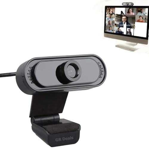 Image of 720P HD Webcam for PC Desktop & Laptop with Built-in Noise Isolating Microphone 720 HD Webcam with Built-in Microphone USB Connectivity (Black)
