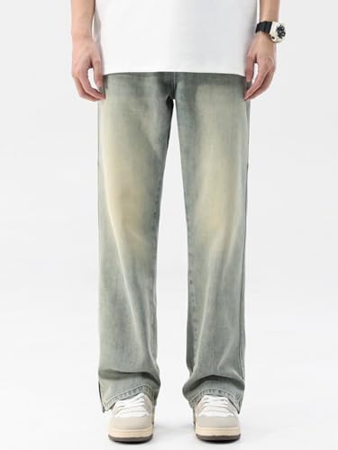 Jeans Pants Trousers Denim Spring/Summer Versatile Loose Water Washed Vintage Men's High Street Handsome Straight4