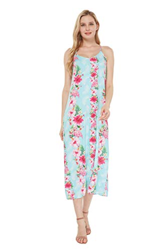 Image of Hawaii Hangover Family Matching Clothes, Pink Hibiscus Vine Turquoise | Family matching Hawaiian outfits, Pink Hibiscus Vine Turquoise, lightweight rayon, machine washable, tropical floral print