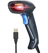 MUNBYN Book Scanner for Personal Library, 1D/2D USB Handheld Barcode Scanner, Support ISBN/UPC an...