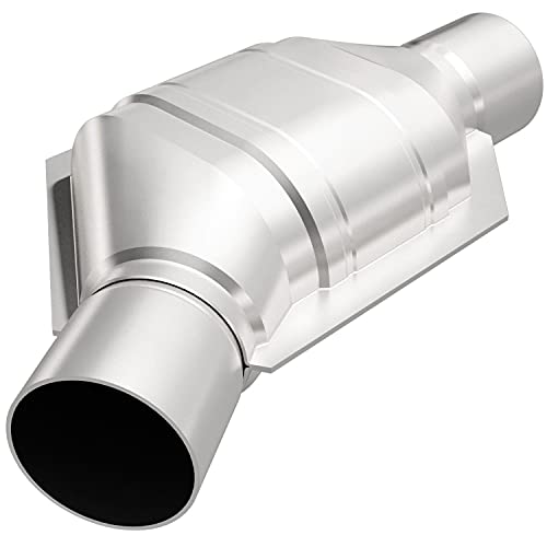 Image of MagnaFlow Universal Catalytic Converter California Grade CARB Compliant 447175 - Stainless Steel 2.25in Inlet /Outlet Diameter, 11.5in Overall Length, No O2 Sensor - CA Legal Replacement
