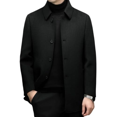 Veste d'hiver mi-longue en cachemire homme coupe slim élégante et manteau duvet chaud