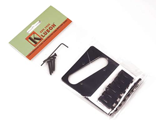 Kluson Contemporary Replacement Bridge For Fender Telecaster With Steel Saddles Black