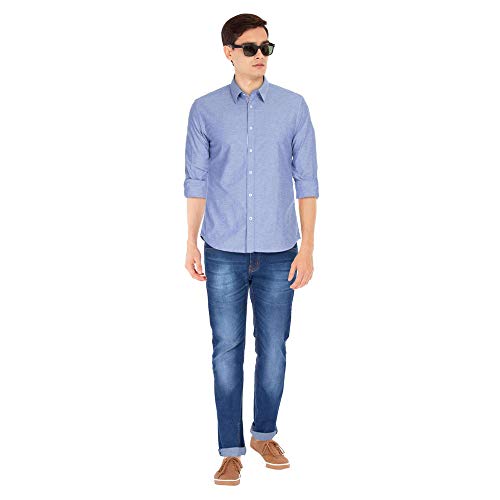 Image of Indian Terrain Mens Slub Casual Shirt