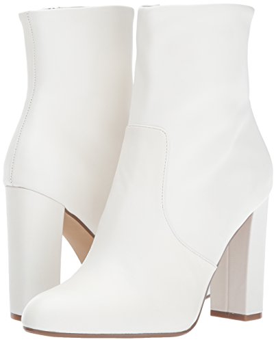 Steve Madden Women's Editor Ankle Boot, White Leather, 9 M Us #TOP6