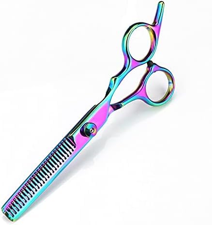 YMS Professional Hair Thinning Shears 6 Inch Hair Cutting Teeth Scissors Hairdressing Texturizing Salon Shears Japanese 440c Stainless Steel Barber Haircut Scissors For Women/Men/kids (rainbow) F1-image-15