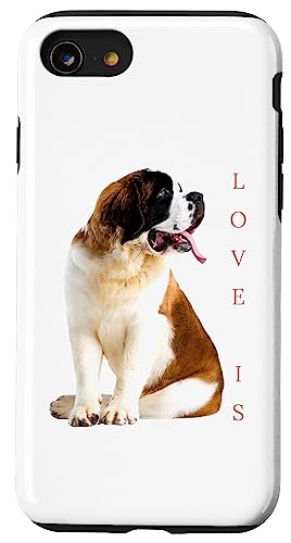 Saint Bernard Shirt Dog Mom Women Men Kids Dad Love Pet Tee Case for iPhone SE (2020) / 7 / 8