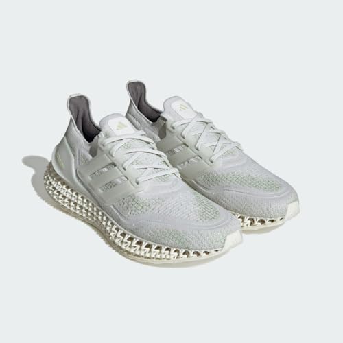 Image of adidas Ultra 4DFWD Mens Shoes Size 7, Color: Crystal White /Linen Green /Wonder Silver