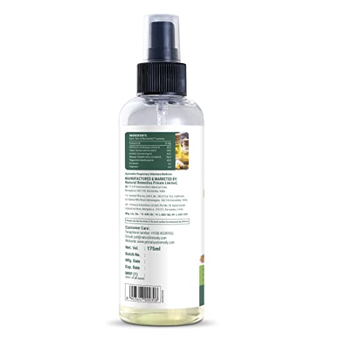 Image of Natural Remedies Nomoticks Anti-Tick & Flea Body Spray for Dogs, Cats & Puppies, Kills Ticks & Fleas, Relieves Itching, Scratching & Irritation, Daily Use, Chemical-Free for All Breeds, 175 ml