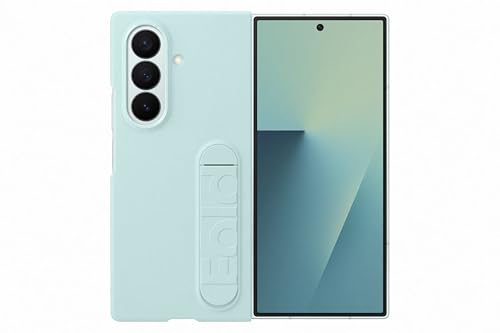 Samsung Coque de Protection en Silicone EF-MF966 pour Galaxy Z Fold7, avec Support pour Doigt, Antichoc, Fine et adhérente, Menthe