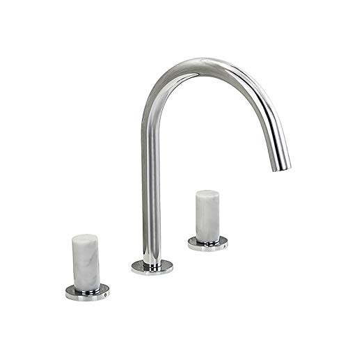 Robinet mitigeur lavabo laiton chromé double poignée design vasque de salle de bain