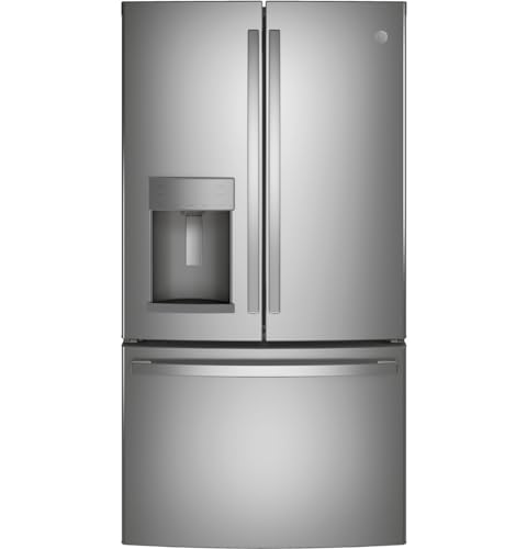 GE GFE28GYNFS 36 Energy Star French Door Refrigerator with 27.8 cu. ft. Total Capacity Advanced Water Filtration System Turbo Cool Freeze Settings + LED Lighting in Fingerprint Resist Stainless Steel