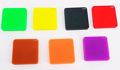 Hfbte Durometer Hardness Test Block Kits Hardness Calibration Block Type A For Hard Rubber And Plastics Measure 7 Different Color Block #TOP7