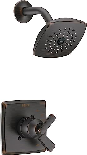 Image of Delta Faucet Ashlyn 17 Series Dual-Handle Shower Faucet, Shower Trim Kit with Single-Spray Touch-Clean Shower Head, Venetian Bronze T17264-RB (Valve Not Included)