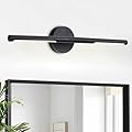 LINSEEDS Matte Black Bathroom Light Fixtures Over Mirror 24", 18W 360° Rotatable Dimmable 4000K LED Vanity Light Bar, Modern Vanity Lights for Bathroom, Bathroom Vanity Lights Above Mirror