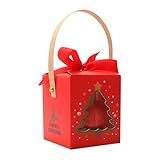 Contenedores navideños para golosinas,Cajas de golosinas navideñas,Recipientes para galletas navideñas | Cajas de regalos de papel, accesorios para regalos navideños, cajas de cartón para panadería pa