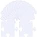 Glenmal 100 Pcs White Blank Puzzle Papers Oversize Puzzles Large White Puzzle Pieces for Adult to Draw and Write and Makes Huge Art Display