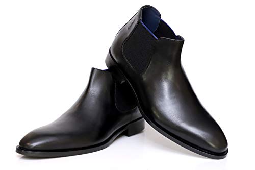 Image of Real Leather Men Black Chelsea Boot