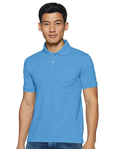 Image of Rupa Bumchums Men Super Combed Cotton Solid Half Sleeve Club Collar Polo Regular Fit T-Shirt with Chest Pocket