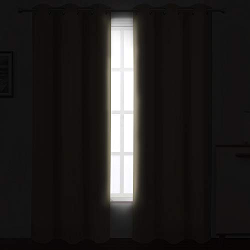 Image of LEMOMO Beige Blackout Curtains /42 x 84 Inch /Set of 2 Panels Room Darkening Curtains for Bedroom