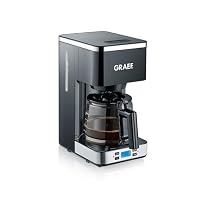 GRAEF. Filterkaffeemaschine FK502 Schwarz 1,25 Liter, 10 Tassen, Warmhaltefunktion, Timer, automatisches Abschalten, Brühkopf zur optimalen Extraktion, Vorbrühen für volles Aroma – Ansicht 1
