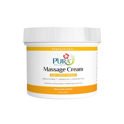 PURA 1st Deep Tissue Massage Cream, Deep Tissue Cream, Pura Massage Cream Deep Tissue, Massage Cream for Physical Therapy, Unscented Cream for Deep Muscle Recovery and Physical Therapy, 4oz