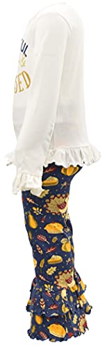 Image of Unique Baby 2 Piece Girls Double Ruffle Leggings and Long Sleeve Shirt Clothes Set Kid and Toddler Girl Outfit