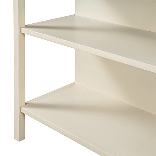 Kitchen Island with Seating for 2, 3 Piece Counter Height Dining Table Set with Storage, Farmhouse Wood Bar Table with Stools, Small Breakfast Dinner Table & Chairs, Walnut+Cream White