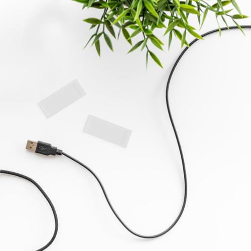 Soporte de cables PA66 blanco organizador de escritorio con 50 piezas 5