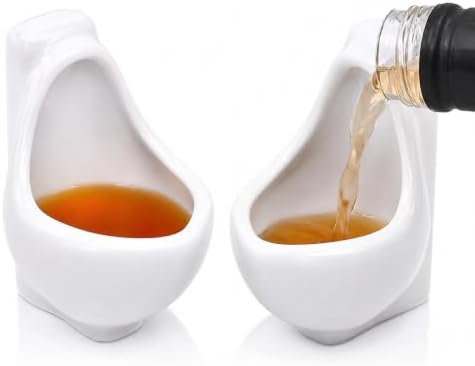 NextBatch 2 Pcs Funny Pet Feeder Little Urinal Toilet Shots Bowls to Drink and Eat Snacks for Pets Parrots Birds Hamster Small Animal Fun Gag Prank Joke image 4