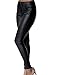 xxxiticat Women's Black Stretch Jeans Button Closure Zipper Up High Waisted PU Biker Slim Trousers Faux Leather Skinny Pants(BL,S)