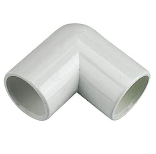 FLOPLAST Overflow Pipe 90 Degree Bend 21.5mm White - Bag of 2