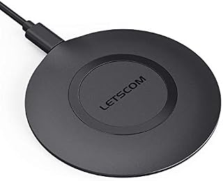 LETSCOM Ultra Slim Wireless Charger,Qi-Certified 15W Max Fast Wireless Charging Pad,Compatible with iPhone