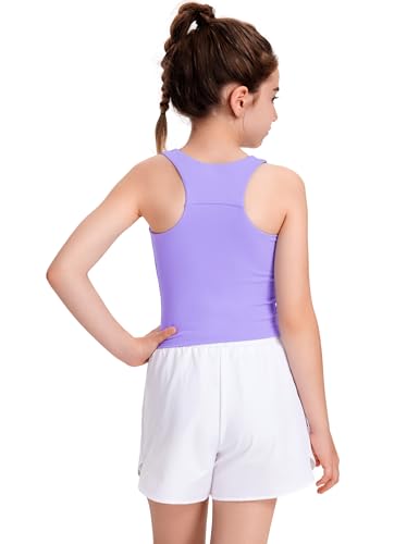 Image of JOCMIC Girls Tank Tops Athletic Tanks with Bra Racerback Sports Top