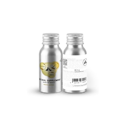 O2 PETS OMEGA SKIN Cats and Dogs Wild Caught Norwegian Salmon & Flaxseed Oil Supplement Premium Omega 3 for Cats and Dogs Skin and Coat Health (50 ml)