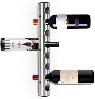 Wall Mounted Iron Wine Bottle Holder Racks, Red Wine Beverages Liquor Bottle Display Holder Metal Hanging Wine Rack Organizer for Bar, Home, Wine Cellar, Kitchen