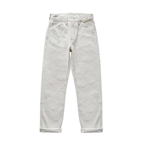 Men’S Vintage Slim Fit Straight Selvedge Denim Full Length Jeans Zipper Fly High Waist Midweight Wash Daily Wear Rivet2