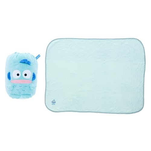 丸眞 マスコット巾着付きブランケット サンリオ ハンギョドン ふわふわハンギョドン 約H70×W100cm ブランケット かわいい ふわふわ おしゃれ 防寒グッズ 3245012300