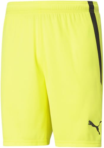 Puma - - Teamliga-Shorts für Herren, Kolorit Fluo Yellow/Puma Black, Größe: L x Regular – Ansicht 1