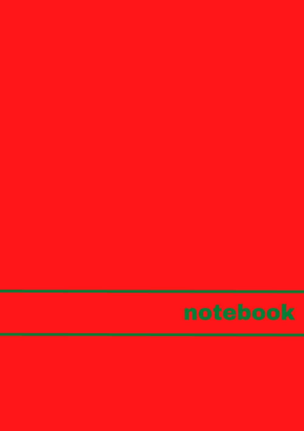 Notebook: A5 100 pages plain unlined Notebook with red cover