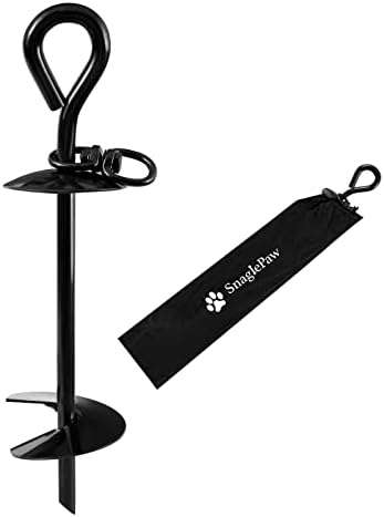 Premium Rust Proof Dog Tie Out Stake, Extra Heavy Duty Dog Anchor Spike for Tie-Out Cable Chain in Yard or Camping, No Bending or Pulling out for Small, Medium or Large Dog